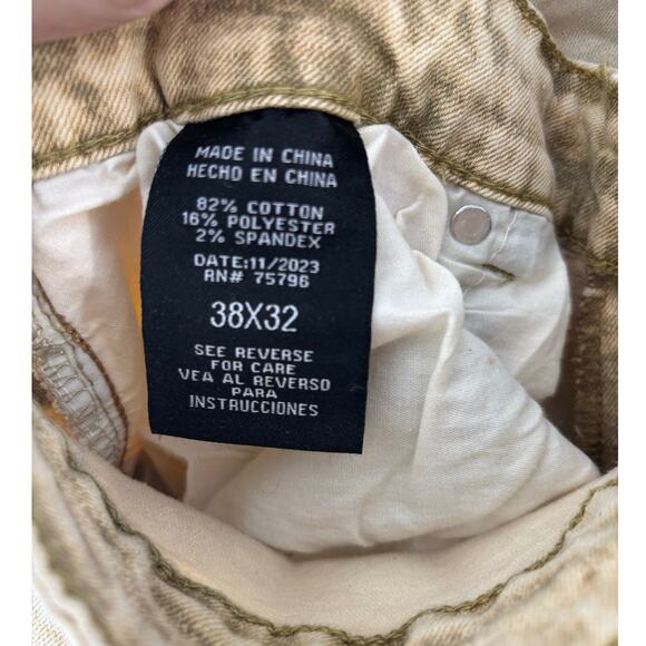 Waimea New York Men's Tan Distressed Skinny Fit Jeans Size 38x32 NWT - Picture 5 of 6